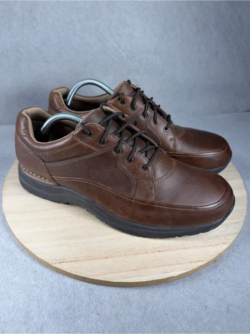 Rockport EdgeHill APM33603 Mens Brown Leather Walking Shoes Vibram NWOB Sz 10.5W